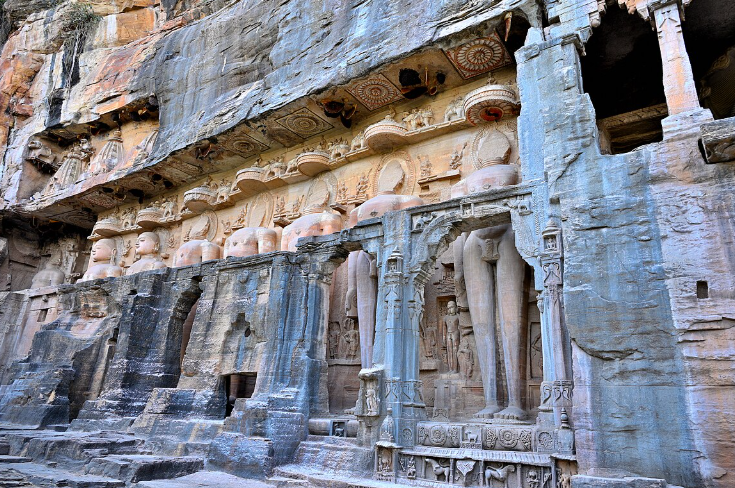 Rock Cut Jain Colossi